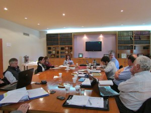 La reunión se concretó en la sala del Consejo Superior.