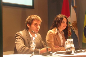 Darío Figueroa y Gabriela Taruselli durante la apertura del Congreso.